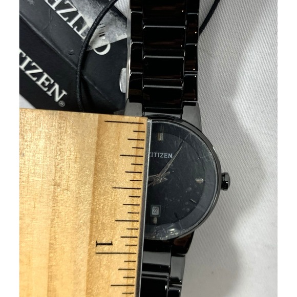 Citizen Quartz Watch Womens G011-S106877‎ Black Metal Bracelet Japan NEW BATTERY main image 12